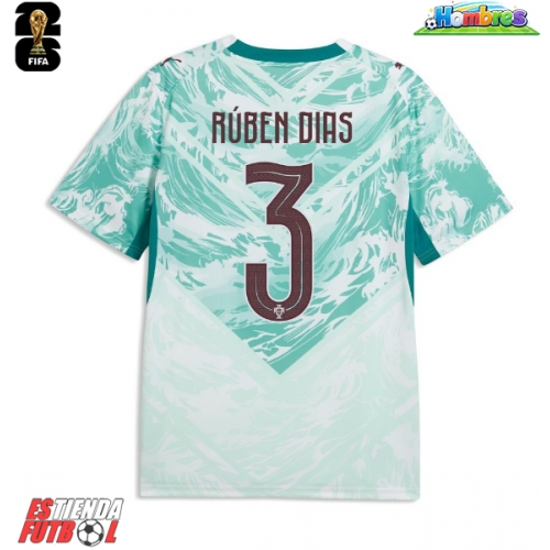 Portugal Ruben Dias #3 Segunda Equipación Mundial 2026 Manga Corta